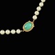 Just Andersen. 
Pearl Necklace 
with 18k Gold 
Lock with 
turquoise.
Designed and 
crafted by Ib 
...