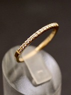 14 carat gold ring size 59 with several diamonds