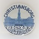 Porsgrund. 
Memorial plate 
Christiansborg 
15 November 
1907. Diameter 
22 cm.