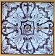 Tiles, ornament 
tiles, 
manganese, 
Holland, 
18./19. 26 x 26 
cm. Framed.