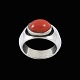 Ejnar Olsen - 
Denmark. 
Sterling Silver 
Ring with 
Coral.
Designed and 
crafted by 
Ejnar Olsen ...