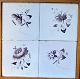 Firpas, Tiles, 
faience, 
"Schleswig 
flower", "small 
flower". 19th 
century 
Germany. 26 x 
26 ...
