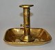 Danish chamber candlestick in brass, 19th century. With handle, drip bowl and light ...