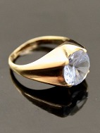 14 carat gold ring size 55 with aquamarine