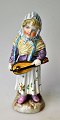 Antique 
hand-painted 
porcelain 
figure of girl 
with hurdy - 
gurdy, Elbogen, 
19th century 
Germany. ...