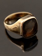 14 carat gold ring size 61 with smoked topaz