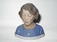 Rare Dahl 
Jensen 
Figurine, Woman 
Bust.
Decoration 
number 1251.
Factory First.
Height ...