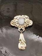Art nouveau brooch 5 x 7.5 cm. with moonstone