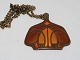 David Andersen Norway.Large bronze pendant and necklace.Length 62.0 cm., the pendant ...