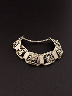 Art deco vintage bracelet 19 cm. 830 silver