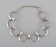 Ibe Dahlquist (1924-1996) for Georg Jensen. Modernist necklace in sterling 
silver. 1960