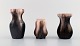 Michael 
Andersen, 
Danmark. Three 
vases in glazed 
ceramics. 
Beautiful glaze 
in cream and 
brown ...