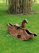 Rocking horse of painted pine England approx. year 1880 Height 52 cm Length 105 cm. Traces of ...