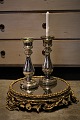 Very large 
1800s French 
candlestick in 
Mercury glass 
with a super 
nice patina. 
Height: 33.5cm. 
 ...