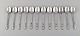 Evald Nielsen 
number 13. 
Twelve large 
teaspoons in 
hammered silver 
(830). 1920s.
Length: 14 ...
