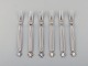 Johan Rohde for Georg Jensen. Six early Acanthus cold meat forks in sterling 
silver. 1920s.
