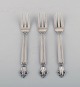 Johan Rohde for 
Georg Jensen. 
Three early 
Acanthus pastry 
forks in 
sterling 
silver. Dated 
...