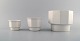 Gustavsberg, Sweden. Three flower pot covers in white glazed stoneware. 1970s.
