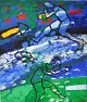 Nielsen, Hans 
Helge (1942-) 
Denmark: 
Untitled. Oil 
on canvas. 
Verso signed 
1998. 22 x 19 
...
