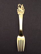 Gilded silver children fork 