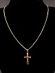 8 karat guld 
halskæde 42 cm. 
med kors 2,5 x 
1,5 cm. fra 
guldsmed Herman 
Siersbøl 
København  Nr. 
...