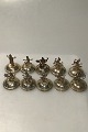 Placecard 
holders 
Sterling Silver 
Set of 10 Pcs 
Thailand (Siam) 
Various Temple 
dancers Approx 
...