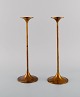 Max Brüel for Torben Ørskov. A pair of Hi-Fi candlesticks in brass. Danish 
design, 1960