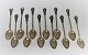 Norway. Silver 
cutlery. 
Sterling (925). 
12 mocha spoons 
with enamel. 
Length 9.5 cm. 
Sold only ...