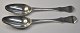 2 magnificent 
Norwegian 
silver rococo 
eating spoons, 
1782, master 
Jacob Steen 
(1765 - 1804) 
...