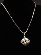 Sterling silver necklace 49 cm. with pendant