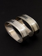 A pair of 830 silver napkin rings