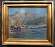 Gyde Petersen, 
Hans (1862 - 
1943) Denmark: 
American 
mountain lake. 
Signed 1925. 
Oil on canvas / 
...