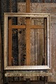 French 1800 century wooden frame with original old silver coating and a very fine patina.Outer ...