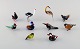 Swedish glass 
art. Ten 
miniature 
figures in the 
form of birds 
in mouth-blown 
art glass. 1970 
/ ...