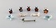 Swedish glass 
art. Ten 
miniature 
figures in 
mouth-blown art 
glass. 1970 / 
80s.
Seal measures: 
...