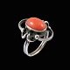 Bodil Hendel 
Rossenhoff - 
Copenhagen. Art 
Nouveau Silver 
Ring with 
Coral.
Designed and 
crafted ...