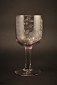 Old 
commemorative 
glass from 
Holmegaard 
glassworks with 
fine engraved 
floral 
decorations and 
...