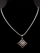 Sterling silver necklace 45 cm. and pendant