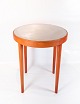 Side table with 
red painted 
frame and plate 
in metal  of 
danish design 
from the 1960s. 
The table ...