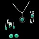 N. E. From 
silver 
jewellery. 
Niels Erik 
From; Sterling 
silver 
jewellery set 
with green ...