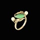 Stamped 14K.
Size 52 mm - 
US 6 - UK M - 
JPN 12.
1,4 x 2,1 cm. 
/ 0,55 x 0,83 
inches.
Weight ...
