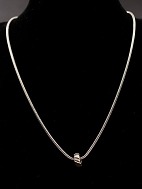 Sterling silver necklace 42 cm. with pendant