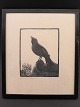 Johannes Larsen woodcut 42 x 37 cm. signed.