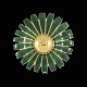 A. Michelsen. 
Gilded Silver 
Daisy Brooch / 
Pendant with 
green Enamel. 
50mm
Crafted by A. 
...