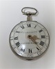 David 
Caillatte, 
Copenhagen. 
Born 1727- died 
1794. Silver 
pocket watch. 
The clock 
works. Key for 
...