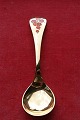 Georg Jensen year spoon 1999 of Danish gilt 
sterling silver. Redcurrant