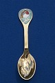 Michelsen Christmas spoon 1981 of Danish gilt sterling silver