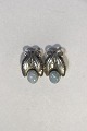 Georg Jensen Sterling Silver Ear Clips No 108 Opal