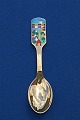 Michelsen Christmas spoon 1988 of gilt sterling silver