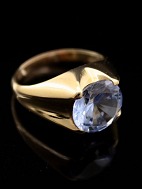 14 carat gold ring size 52-53 with aquamarine
